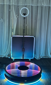 Photomaton rotatif de haute qualité pour mariage et fête, boîte à lumière 360°, photomaton rond en verre trempé, lampe pour photomaton 360° - Product Image 2