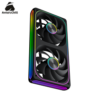 Ventilador de Radiador AntarcChill de 240 mm con Conexión en Cadena, Centro CD Halo, Alto Flujo de Aire, Silencioso, con Rodamiento Hidráulico PWM para Computadora