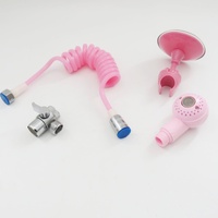 Pommeau de douche rose, Dispositif de douche pour bébé, Outil de bain, Baignoire pour bébé, Dispositif de lavage de couches, Dispositif de lavage de cheveux, Pommeau de douche
