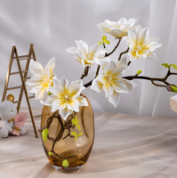 Tige de fleur de magnolia artificielle faite à la main pour décoration intérieure, mariages, événements, festivals, cérémonies et séances photo