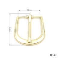 Hebilla de Cinturón de Cuero de Primera Calidad, 30 mm, Chapada en Oro, Borde Liso, Hebilla de Metal para Bolsos o Cinturones de Mujer