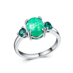 Anello Minimalista Ispirato all'Opale per Donne, Gioielli di Moda Scintillanti all'Ingrosso - Product Image 3