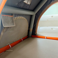 Tente de toit de voiture gonflable légère et pliable avec fond en tissu Drop Stitch, imperméable et avec bâche de protection contre la pluie