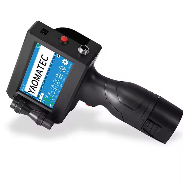 Yaomatec 12.7mm Inkjet Printer Date Barcode QR Code Printing Machine Handheld Industrial Coding Marking Printer for Carton Metal
