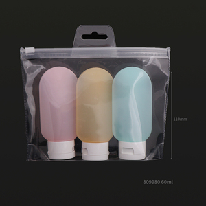 Silicone <strong>Travel</strong> <strong>Bottles</strong> Squeezable Set Refillable Leak Proof Tube <strong>for</strong> Shampoo, Conditioner, Lotion, <strong>Toiletries</strong> - Product Image 2