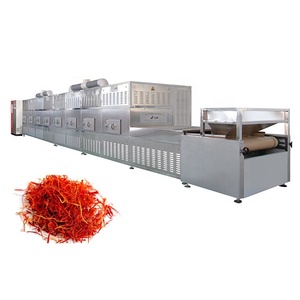 Equipo secador de nuez moscada tipo túnel horno continuo Industrial hibisco azafrán flor microondas secado máquina de esterilización - Product Image 1