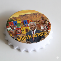 Décapsuleur aimanté pour réfrigérateur, souvenir touristique d'Afrique du Sud, avec logo personnalisé imprimé UV, vente en gros
