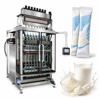 Machine d'emballage automatique multi-voies 3-en-1 pour poudre de lait en sachet stick et café instantané, avec remplisseur à vis sans fin, prix usine