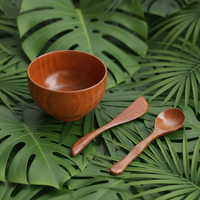 Ensemble de bols à mélanger pour masque facial faits à la main, 100% biodégradables, de qualité supérieure, en bois de jujube, pour la salade des enfants