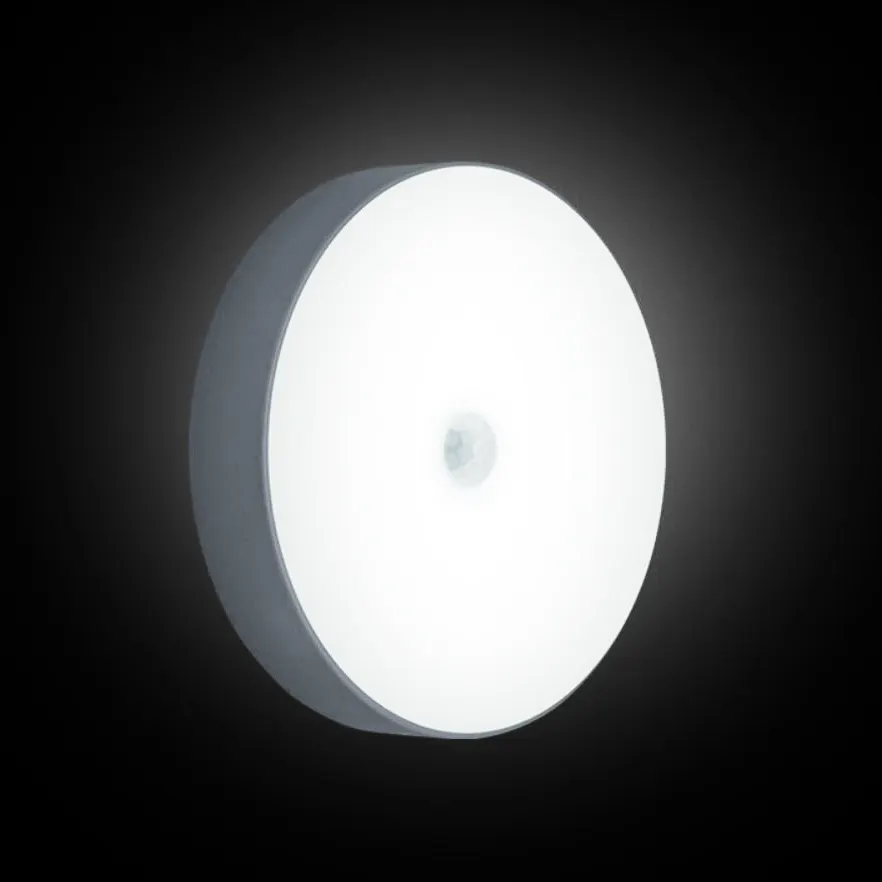 Hot Sale Round Shape small LED Bed Lamp Auto LED motion sensor baby night light for Human Body
