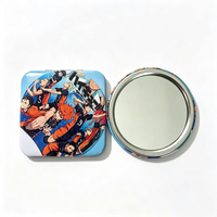 Miroir de poche mini à rabat en alliage de zinc écologique avec logo personnalisé pour cadeaux promotionnels et de bienvenue, idéal pour le maquillage