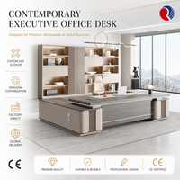Bureau de direction en forme de L, mobilier moderne de luxe pour le bureau du PDG