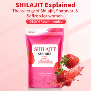 Gummies de Shilajit en Gros, Marque Privée OEM, 100% Résine Pure, Extrait de Stigma de Safran Shatavari, Sans OGM, Végétalien - Product Image 2
