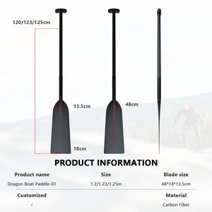 Venta al por mayor de remo de fibra de carbono personalizado <span class=keywords><strong>Dragonboat</strong></span> Material compuesto del fabricante para niños Dragon Boat paleta de carbono - Product Image 3