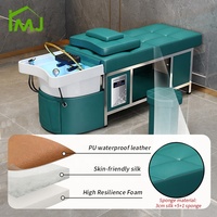 Fauteuil de massage à structure en acier inoxydable, lit de lavage pour salon de coiffure, vente directe usine