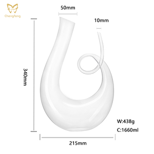 <span class=keywords><strong>Carafe</strong></span> à <span class=keywords><strong>vin</strong></span> rouge en cristal de conception unique de 16 60ml 0ml/60oz <span class=keywords><strong>Carafe</strong></span> à <span class=keywords><strong>vin</strong></span> en verre en forme de U pour cadeau d'affaires - Product Image 2