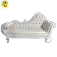 Canapé d'angle deux places de luxe en bois doré Jiangchang JC-J203, revêtement en cuir PU/velours, structure en fibre de verre, idéal pour hôtels et appartements (vente en gros)