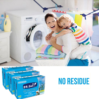 Échantillon gratuit 4-en-1, 120 feuilles/boîte, feuilles assouplissantes pour sèche-linge, adoucissant textile avec parfum longue durée et logo personnalisé