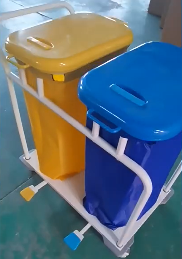SL-L02 Hospital Hotel Stainless Steel Linen Laundry Cleaning Trolley
