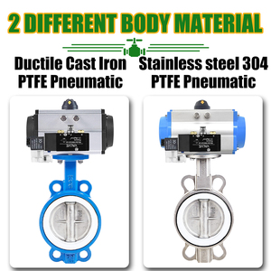 Actuador Neumático de Doble Acción con Retorno por Resorte, Tipo Línea, PTFE, DN200 DN100 PN16, 8 Pulgadas - Product Image 3