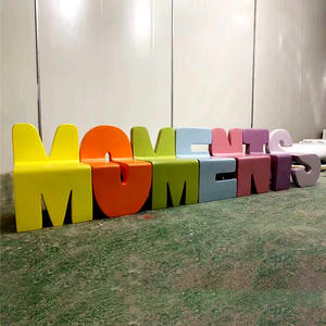 كرسي خلفي إبداعي خارجي من الألياف الزجاجية بمسند للراحة العامة في مركز التسوق - Product Image 3