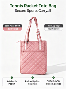 Sac de raquette de tennis pour femmes, léger, sac à dos matelassé USA, sac de raquette de pickleball pour femmes, sacs de tennis - Product Image 1