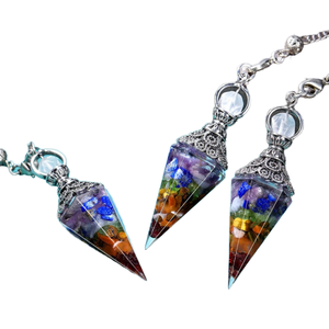 Péndulos de Cristal Curativo Hexagonal de 6 Caras, Gemas Espirituales de Reiki Wicca para Niños, Cadenas con Colgante de Energía de Chakra - Product Image 3