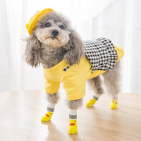 Chaussettes pour animaux de compagnie de haute qualité avec semelle antidérapante, protège-pattes pour petits chiens, accessoires pour Teddy et Poodle, lot de 4 pièces, toutes saisons, festifs