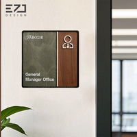 Plaques d'identification murales intérieures en ardoise en bois personnalisables EZD, signalisation d'orientation, panneau de porte de bureau pour plaques de nom de bureau