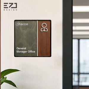 Plaques d'identification murales intérieures en <span class=keywords><strong>ardoise</strong></span> en bois personnalisables EZD, signalisation d'orientation, panneau de porte de bureau pour plaques de nom de bureau - Product Image 6
