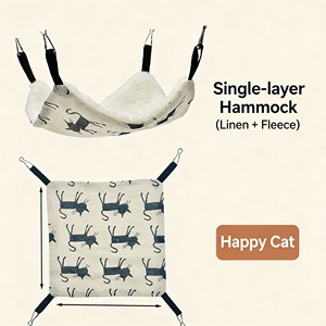 Hamac pour animaux de compagnie en peluche écologique et durable, très vendu, hamac en velours à une couche, lit chaud pour furets, hamsters, cochons d'Inde, lapins - Product Image 3