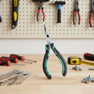 คีมเปิดห่วงวงแหวนปลายแหลมเหล็กกล้าคาร์บอนเกรด DIY พร้อมด้ามจับ TPR ป้องกันไฟฟ้าสถิตย์ สำหรับทำพวงกุญแจและงานเครื่องประดับ - Product Image 4