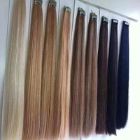 Extensions de cheveux naturels remy 6D à double bande, cheveux humains de haute qualité
