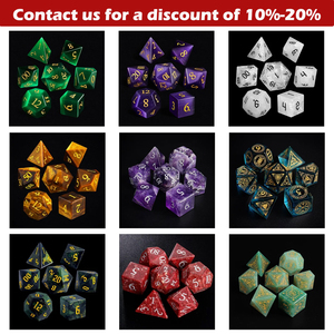 Bán buôn khắc bí ẩn xúc xắc ngẫu nhiên thủy tinh DND đá quý xúc xắc đá đa diện Bộ thủy tinh đầy màu sắc D20 cho ngục tối và rồng - Product Image 5