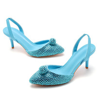 Sandales à talons pour femmes, vente en gros directe d'usine, sandales à strass pour femmes, sandales de créateurs pour femmes