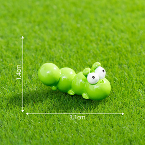 लघु उद्यान सहायक उपकरण मिनी राल पशु कैटरपिलर घरेलू कार्यालय डेस्क टेबलटॉप सजावट के लिए गहने - Product Image 5