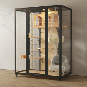 Casa de Madera de Varios Niveles con Vidrio Templado Curvo, Fabricada a Medida, para Grupos Minoristas de Mascotas en el Extranjero - Product Image 1
