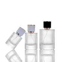 Botol Semprot Parfum Kaca Kustom Berkualitas Tinggi 30ml 50ml 100ml Bentuk Silinder dengan Sablon & Kemasan Kotak Grosir