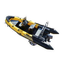 Bateau pneumatique rigide certifié CE RIB-580A, couleur personnalisée, coque en fibre de verre, bateau de pêche, usine OEM