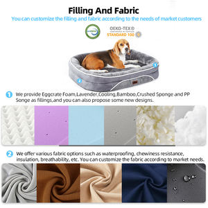 Оптовая продажа, дешевая водонепроницаемая, с защитой от жевания, большая моющаяся ортопедическая кровать для собак, роскошный диван-кровать для домашних животных - Product Image 4