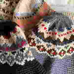 Sombrero de pescador tejido con patrón Retro de Jacquard grueso hecho a mano puro personalizado estilo pescador coreano con borde enrollado para uso diario - Product Image 4