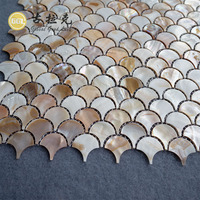 Innenwanddekoration Fächerförmige Perlmutt-Mosaikfliese