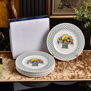Wholesale Woven Garden basket Painted Fruit basket Coffee <b>Cup</b> Double Ear Bowl Dinner Plate Soup Plate Tableware <b>Large</b> Set - Product Image 2