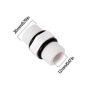 Conector de Manguera Hexagonal Macho de Plástico de 1/4", 3/8", 1/2", 3/4" con Rosca Igual, Unión de Boquilla, Adaptador para Agua - Product Image 2