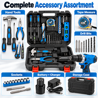 Kit combiné perceuse sans fil 12V OEM 29 pièces, ensemble d'outils manuels multifonctionnels avec mallette pour l'entretien et le bricolage (fabricant)