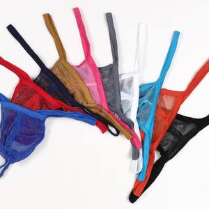 Gay Sexy da uomo biancheria intima sottile borsa a rete a vita bassa singolo T-pants perizoma da uomo - Product Image 4