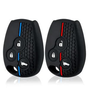 Housse <span class=keywords><strong>de</strong></span> clé en silicone, étui pour clé pour Renault Clio 3 Logan 2 <span class=keywords><strong>Dacia</strong></span> Duster Sandero Stepway Lada Largus pour Nissan Almera Terrano - Product Image 3