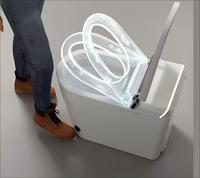 WC intelligent monobloc en céramique avec bidet électrique à chasse automatique, siphonique à siphon en S, siège chauffant et télécommande, pour usage féminin