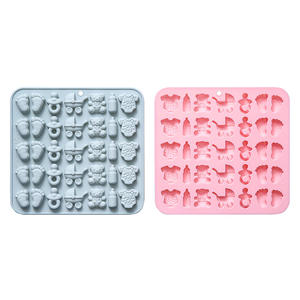 HY Baby Shower <span class=keywords><strong>Chocolate</strong></span> <span class=keywords><strong>molde</strong></span> silicona bebé pies botella chupete carro oso <span class=keywords><strong>molde</strong></span> para dulces Gummy Cake decoraciones - Product Image 3