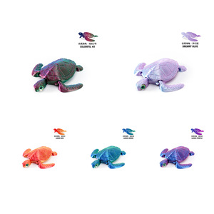 Ornement de tortue réaliste imprimé en 3D en PLA, best-seller transfrontalier, décoration mignonne pour aquarium, articulations mobiles intégrées, créatif - Product Image 3
